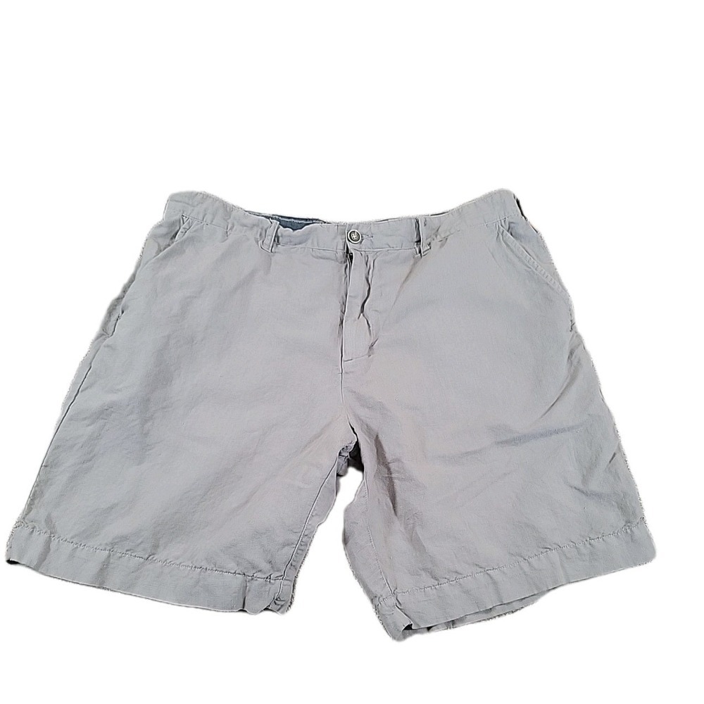 True Grit Los Angeles Linen-COTTON BLEND  GRAY Shorts‎ Casual Men's Sz 36